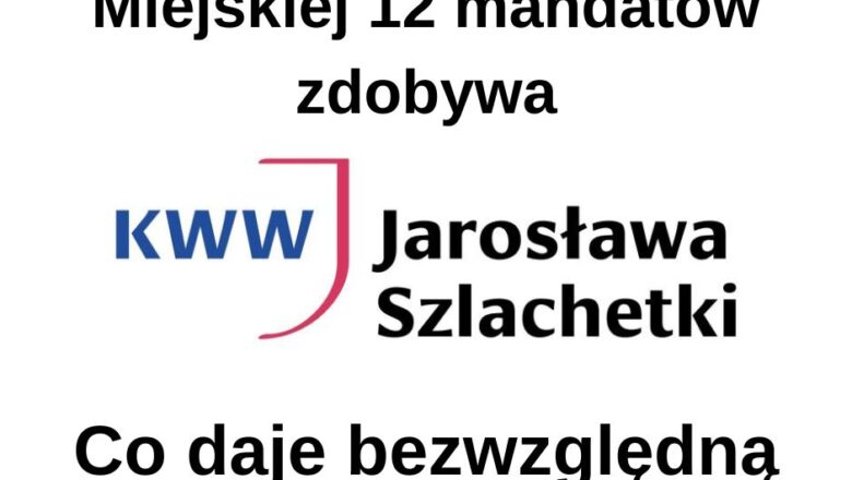 Świetny wynik komitetu KWW Jarosława Szlachetki w wyborach radnych MiG Myślenice