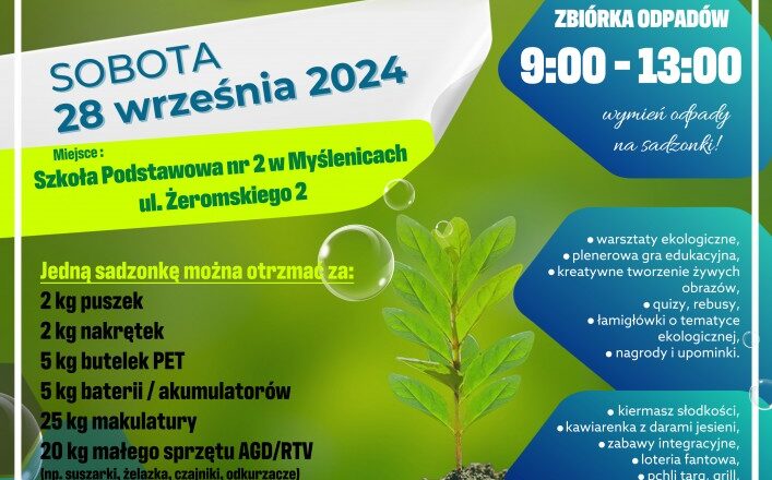 Ekologiczna Sobota: Zbieraj Odpady i Odbierz Sadzonki w Myślenicach!