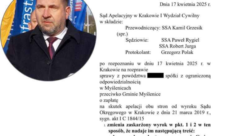 Gmina Myślenice zapłaci ponad 1,5 miliona złotych. To efekt błędów poprzedniego burmistrza?