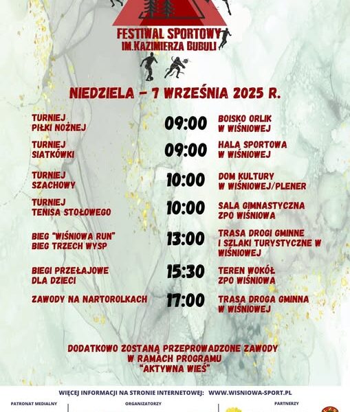 Festiwal Sportu im. Kazimierza Bubuli – Wiśniowa, 7 września 2025 r.