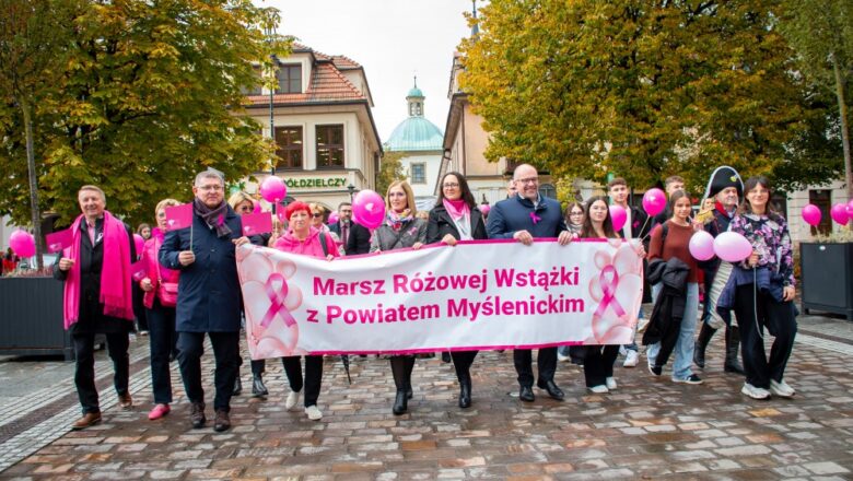 Marsz Różowej Wstążki przeszedł ulicami Myślenic