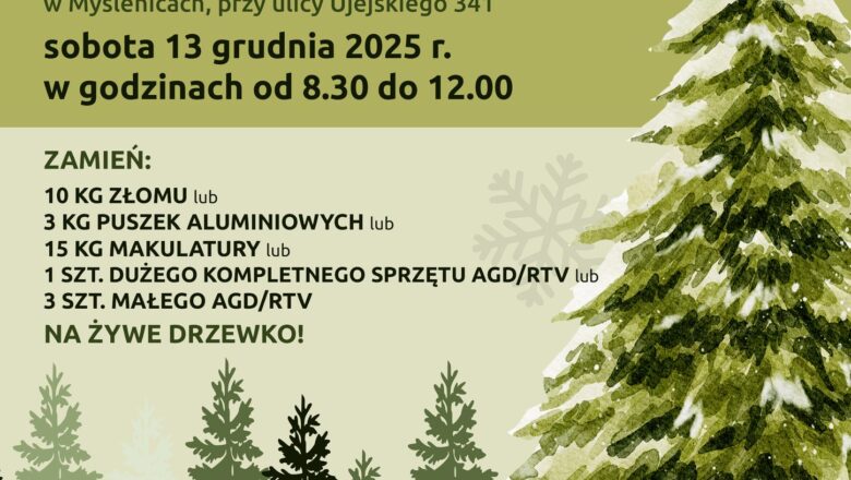 Nie kupuj choinki! Zdobądź ją za darmo w zamian za odpady.