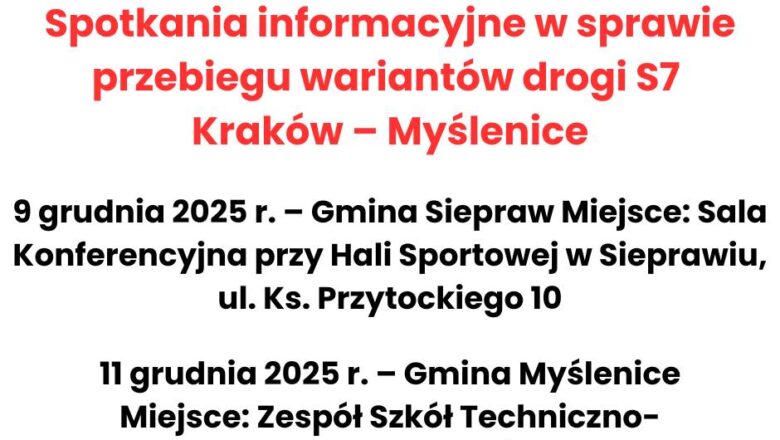 UWAGA MIESZKAŃCY POWIATU MYŚLENICKIEGO!