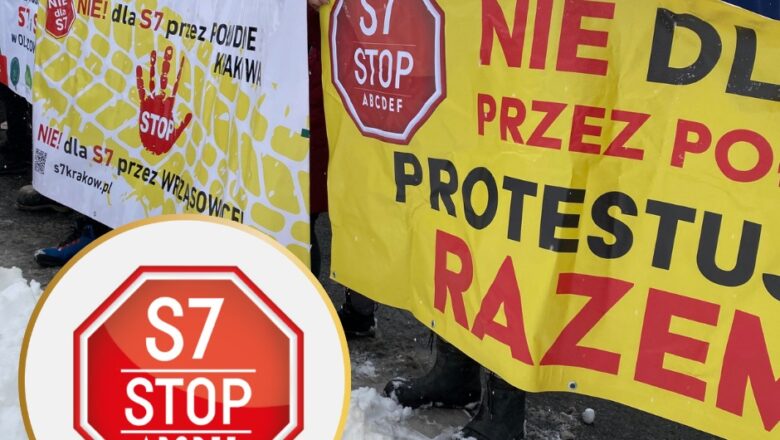W sobotę kolejny protest na Zakopiance. Sprzeciw wobec wariantów S7!
