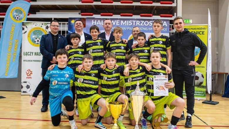 Młodzicy (U13) Orła Myślenice zdobyli złoty medal i tytuł Halowego Mistrza Podokręgu Myślenice