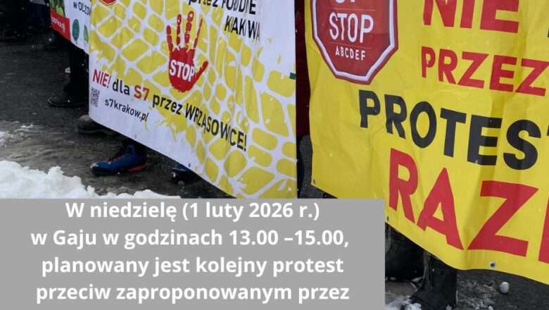 Kolejny protest przeciwko S7 na Zakopiance