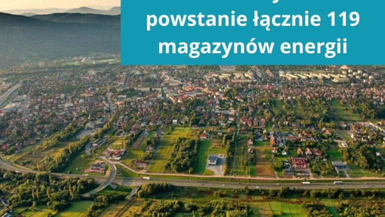 W Gminie Myślenice powstanie łącznie 119 magazynów energii
