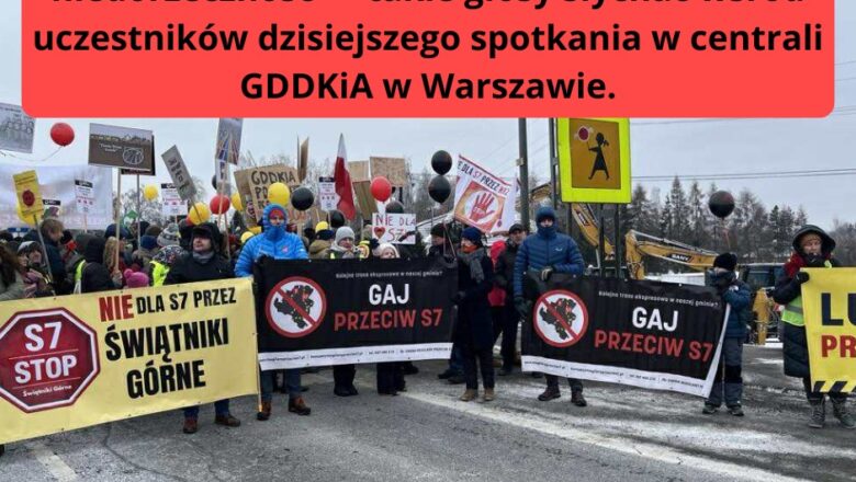„To, co zaproponowała GDDKiA, to niedorzeczność” – takie głosy słychać wśród uczestników dzisiejszego spotkania w centrali GDDKiA w Warszawie