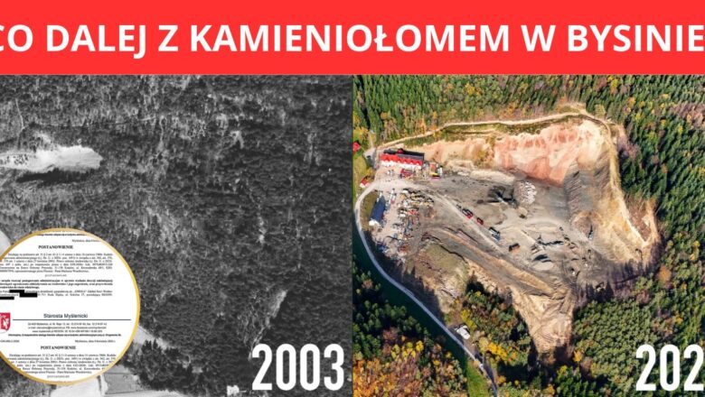 Kamieniołom w Bysinie pod lupą urzędów. Czy po latach protestów nadchodzi przełom?