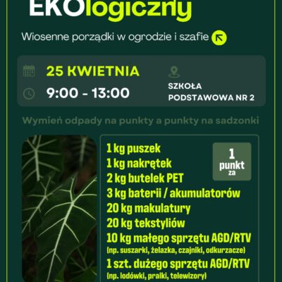 Piknik Ekologiczny w Myślenicach – oddaj odpady i odbierz rośliny