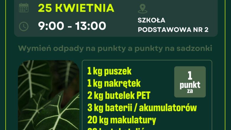 Piknik Ekologiczny w Myślenicach – oddaj odpady i odbierz rośliny