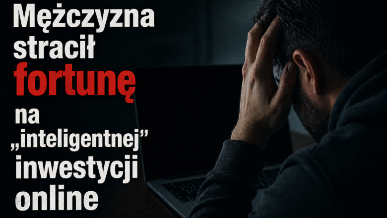 Mężczyzna stracił fortunę na „inteligentnej” inwestycji online