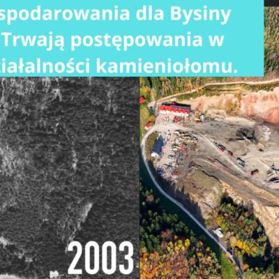 Plan zagospodarowania dla Bysiny przyjęty. Trwają postępowania w sprawie działalności kamieniołomu
