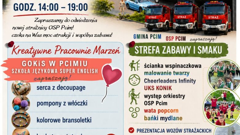 Dzień Otwarty Nowej Strażnicy w Pcimiu – pełen atrakcji i zabawy!