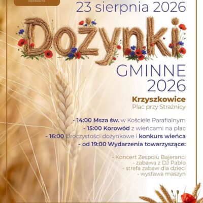 Tradycja, muzyka i wspólne świętowanie – Dożynki Gminne w Krzyszkowicach